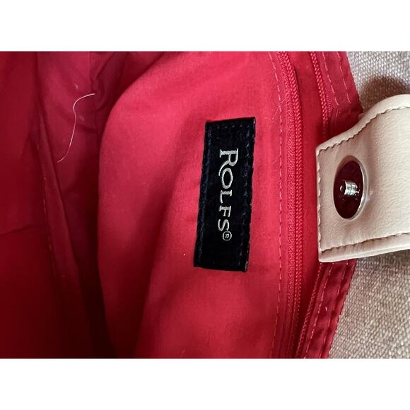 Rolfs Canvas girl dog in a bag Embellished Bag Purse By Rolfs leather straps - Picture 4 of 7